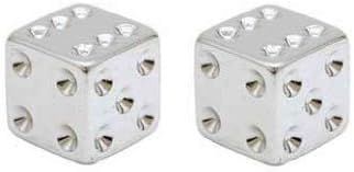 Lowrider Dice Valve Caps - Chrome