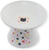 Necoichi Extra Wide Raised Cat Food Bowl, Elevated to Prevent Neck & Whisker Fatigue, Dishwasher & Microwave Safe