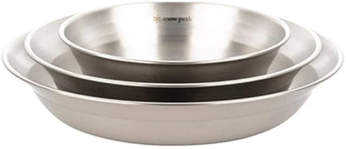 Snow Peak Tableware Set - Plate, Dish, 2 Bowls, Carry Bag