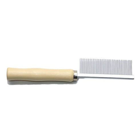 Wooden Handle Grooming Comb for Dogs and Cats