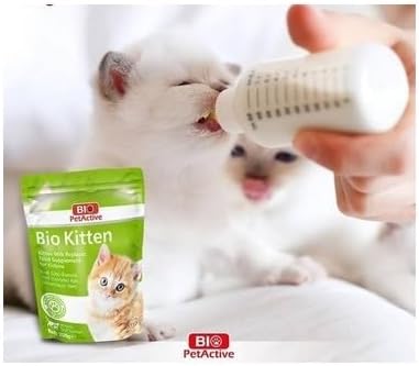 Bio Pet Active Kitten Milk Substitute, Milk Powder for Cats, Easy to Digest with Minerals, Vitamins, Taurine, 7.05 oz,