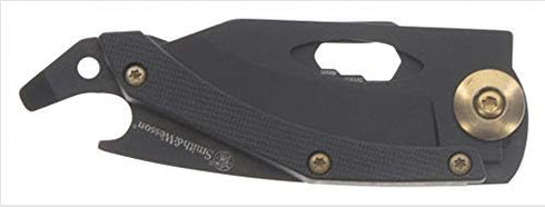 Smith & Wesson 5.5in Multi-Tool Folding Knife, 2in Drop Point Blade, S.S. Handle for Outdoor, Tactical & EDC