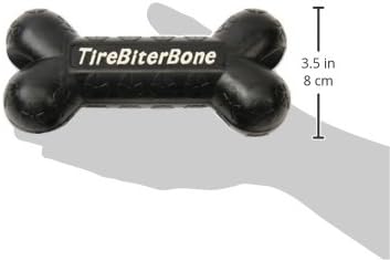 Mammoth TireBiterII Bone with Treat Station, Natural Rubber Dog Toys for Extreme Chewers, Large 7.25