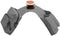 Showman Insulated Cordura Nylon Horn Bags with Water Bottles (Gray)