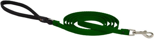 LupinePet Basics 6-foot Green Padded Handle Leash for Small Pets, 1/2"