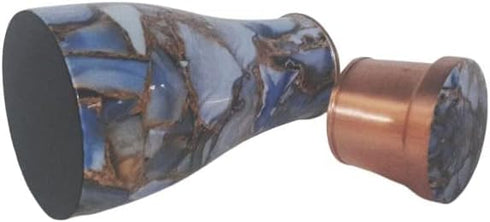 Ornate International Pure Copper Hammered Design Water Bottle, 1000 ml with Tumbler and Lid (Marble)