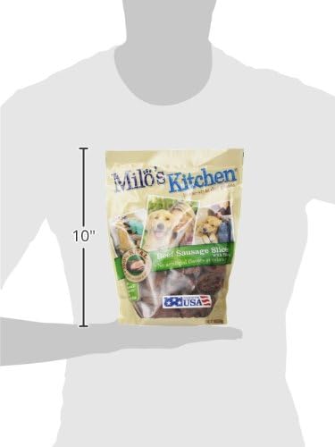 18 Milo's Kitchen Beef Sausage Slices With Rice Dog Treats, Ounce