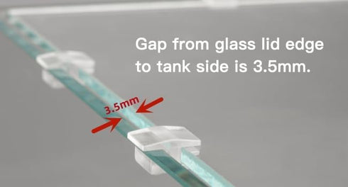 LANDEN Low-Profile Clear Acrylic Aquarium Glass Cover Clips, Holder for 4mm Glass Lid - 12pcs/Pack, Minimalist, Compatible with Rimless Tanks of All Thicknesses