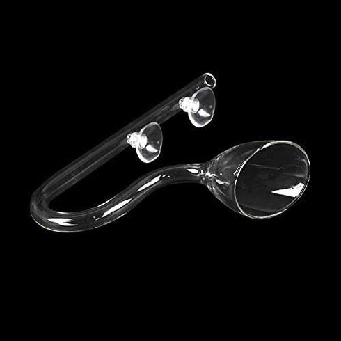 FZONE Aquatic Glass Lily Pipe Outflow with Suctions for Aquarium Plant and Marine Filter, 5/8'' (16/22mm) Tubing