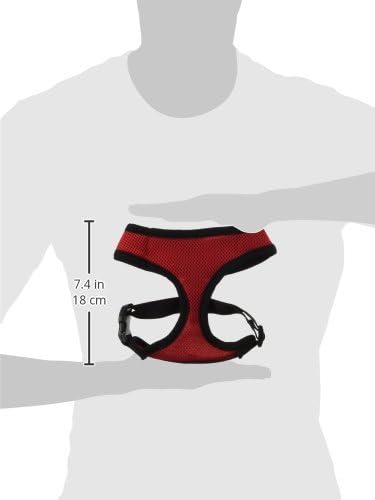 Mesh Dog Harness, Medium, Red, Durable Pet Gear