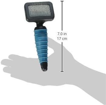 Master Grooming Tools Ergonomic Slicker Brushes for Dogs - Extra Small, 2¾" x 2", Teal/Black