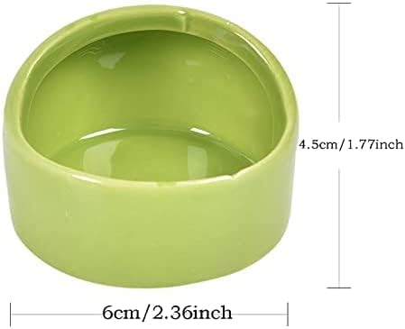 3 Pcs Hamster Bowl Ceramic Hamster Feeding Bowls Small Animal Food Bowl and Water Dish Feeder Hedgehog Food Bowl No Spill No Turnover Food Water Dish for Guinea Pig Rodent Gerbil Cavy(Blue+Pink+White)