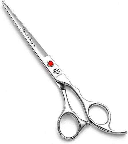 Purple Dragon Sharp Edge Hair Cutting Shears, 5"/5.5"/6"/6.5"/7"/7.5"/8"/9"/10" for Pet Grooming with Bag