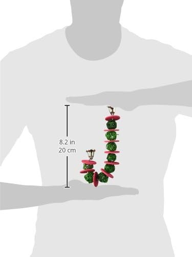 Super Bird Creations SB186 Vine Ball Candy Cane Bird Toy, Small/Medium Size, 9" x 4"