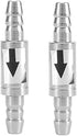 2Pcs Stainless Steel CO2 One Way Check Valve for Aquarium CO2 System, Prevent Water Flowing Back
