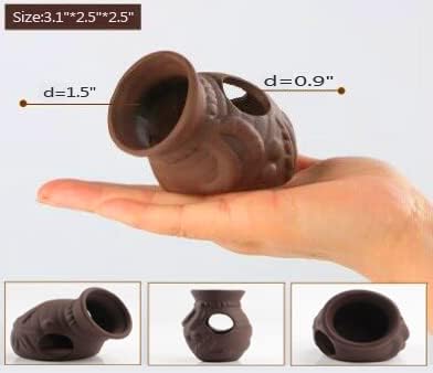 Ceramic Shelters 2 Pcs, Fish Tank Accessories, Swim Holes Aquatic Cave for Freshwater and Saltwater Fish