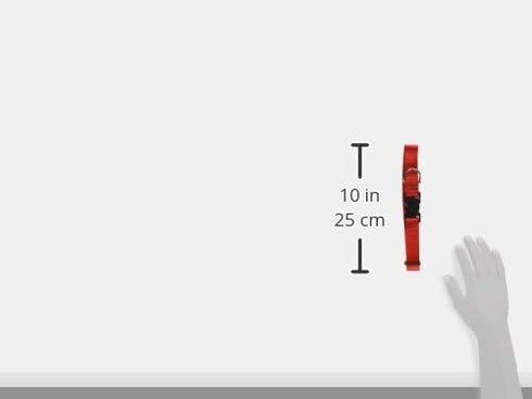 LupinePet Basics 1" Red Adjustable Collar, 12-20" for Medium and Larger Dogs