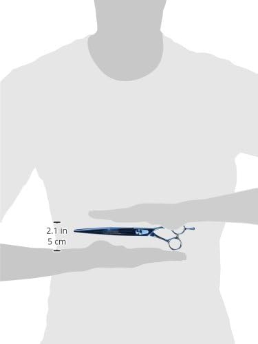 Master Grooming Tools 5200 Blue Titanium Shears - High-Performance 8½" Straight Shears for Dog Grooming