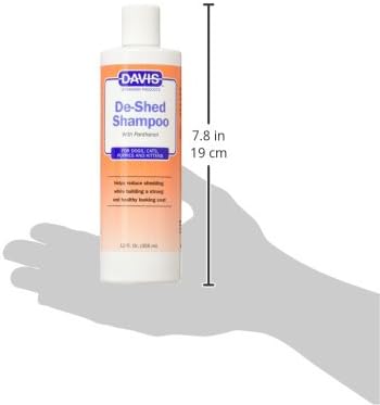 12 oz; Davis De-Shed Pet Shampoo, Reduces Shedding and removes Undercoat