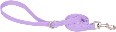 Ovale Waterproof Dog Collar Leash Combo Set, Durable and Easy to Clean for Medium Dogs (M, Purple)