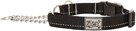 RC Pet Products 3/4" Primary Collection Martingale Dog Training Clip Collar, Small, Black
