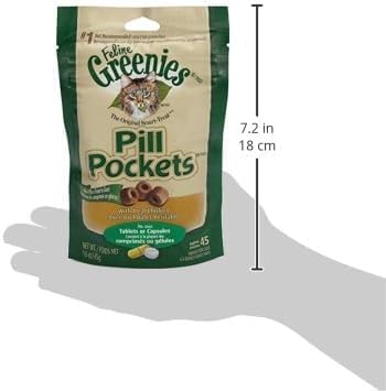 Greenies Pill Pockets, Salmon Treats for Cat, 45 oz, 1 pk
