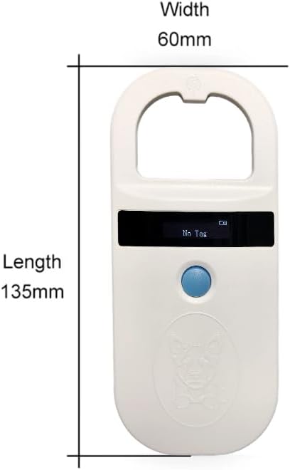 JZLHGOFYTD ISO11784/85/FDX-B/EMID Reader,134.2kHz Dog/Cat/Pig(AR190A) Pet Microchip Scanner Animal Handheld Pet ID