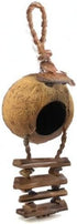 SunGrow Leopard Gecko Coconut Husk Hut - Cave Habitat with Ladder and Shell Opening, 1 Pc per Pack