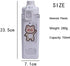 Kawaii Bear Water Bottle With Straw, Portable Square Drinking Bottle for Girl, Cute Juice Tea Water Cups (700ml, Pink)