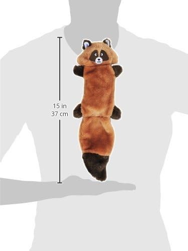 ZippyPaws Zingy Raccoon, No Stuffing Dog Toys, Pack of 3, Squeaky Pet Toy for Boredom