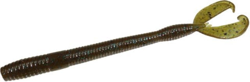 Zoom Z Craw Worm, 10 Pack, 6.75in, Green Pumpkin Blue, 140239X