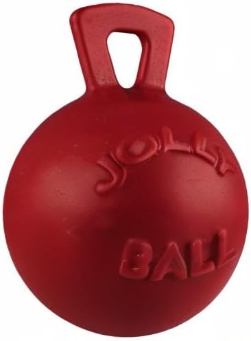 Jolly Pets 6-Inch Tug-n-Toss Dog Toy, Red (406 RD), Medium