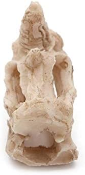 Driak 3pc Rhino Skull Resin Decor for Aquarium Fish Tank Reptile Terrarium Hideout Decorations