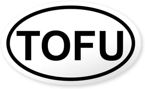 CafePress TOFU Oval Bumper Sticker Car Decal