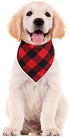 2 Pcs Dog Bandana Christmas Pet Triangle Scarf Accessories - Red Green Black Plaid