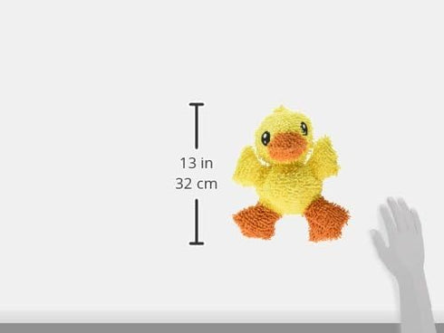 MIGHTY Microfiber Ball Duck – Made with Squeaker Balls, Minimal Stuffing, Strong & Tough, Interactive Play Dog Toy