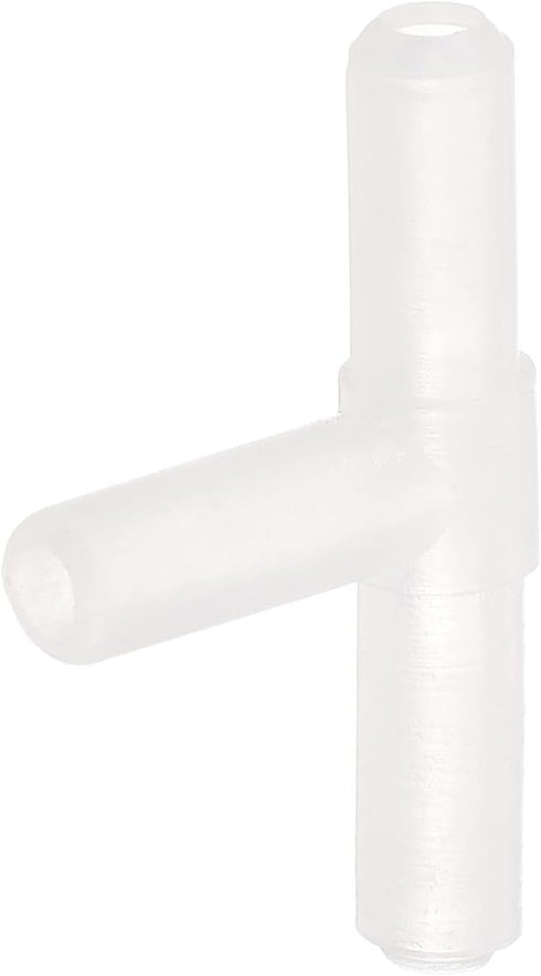 uxcell 48Pcs Aquarium Air Valve Connector, T-Shaped Plastic Inline Tubing 3/16"(4.9mm) OD for Fish Tank Pond