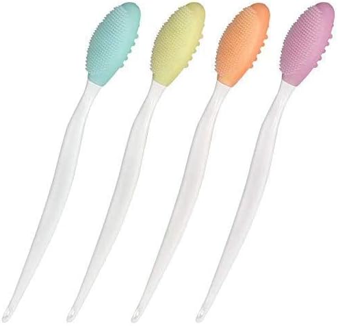 Dog Toothbrush, 4 Packs Silicone Pro Double-Sided Dental Brushes Set for Small Dogs and Cats