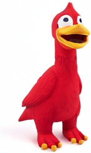 2 Pack CHIWAVA Squawking Latex Dog Toy Chicken Duck Squeeze Squeak Interactive Play for Medium Large Dogs Assorted