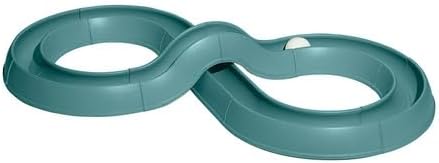 (1 Pack) Coastal Pet Turbo Track Cat Toy - Cat Ball Toy & Racetrack - Easy Assembly - Slate Blue
