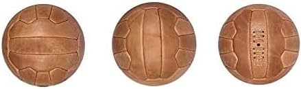 Vintage Soccer Ball, Antique Leather Football Size 5, Light Brown