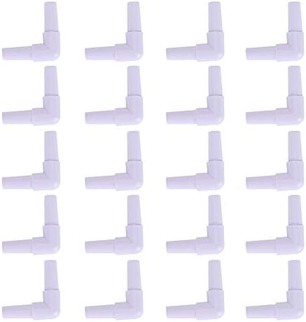 TOPINCN 20pcs L Shaped Aquarium Hose Connector, Air Hose Adapter, Volume Control Valve