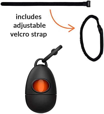 TUG Dog Waste Bag Dispenser with 15 Poop Bags Per Roll, Black Dispenser