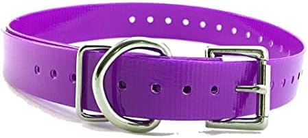 Ultra-Durable Replacement Strap for Dogtra Collars, 3/4" Wide, 28" Adjustable Length, Solid Purple for Training and GPS