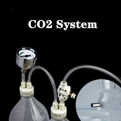 DIY CO2 Generator System Kit, White Professional Aquarium Plant CO2 System Kit, Pro Tube Valve Gauge Bottle