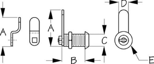 Sea-Dog 221930-1 Cam Lock, Silver
