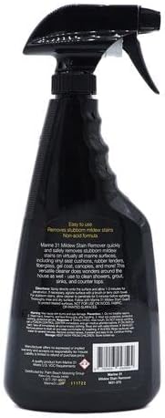 31 M31-370-20OZ 20oz Marine Mildew Stain Remover & Cleaner | Multi-Surface Cleaner for Boats, Marine, Bathroom & Patio