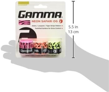 GAMMA Sports Neon Tac, Neon Dri, Neon Safari Tennis Over Grip, High Performance for Pickleball, Padel, Racquet Sports