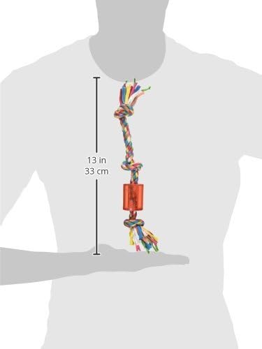 TPR Squeaky Cloth Rope 10-Inch, Small Mammoth