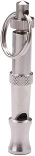 Silver Adjustable Ultrasonic Dog Whistle - Portable Pet Whistle for Training and Behavior Aids